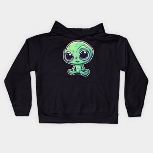 Cool Alien with a Hooded Pullover design #15 Kids Hoodie